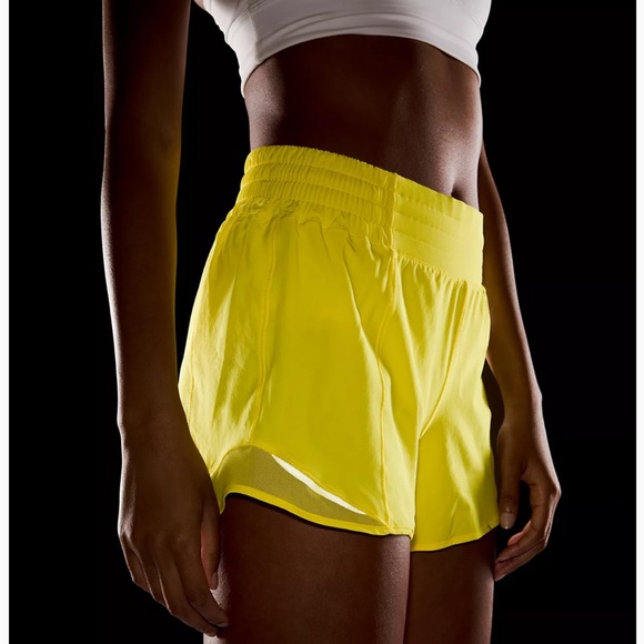 lululemon athletica Pants - 💛LULULEMON HIGH RISE HOTTY HOT SHORT 4”-SONIC YELLOW-6,8,10,12💛